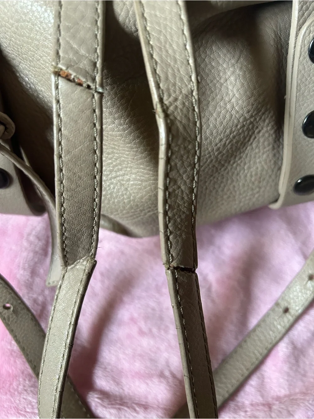 Kooba Calabasa Cream Leather Convertible Backpack Hobo Bag